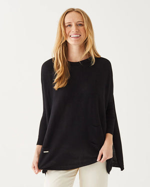 Woman wearing Black Catalina Sweater