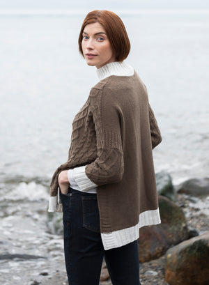 brown cable knit sweater lisbon traveler