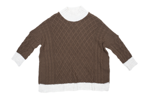 Mersea cable knit sweater lisbon traveler brown
