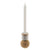 Individual neutral colored sandstone round taper candle holder
