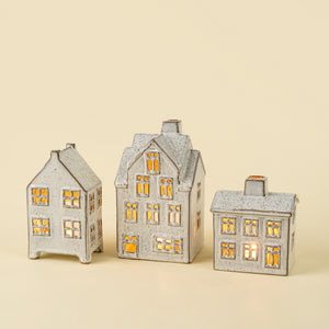 Winter Chalet Ceramic Houses