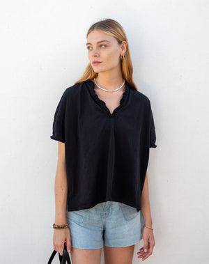 Amelia Ruffle Tee Shirt | Mersea