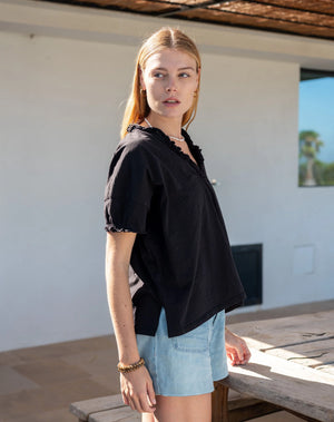 Amelia Ruffle Tee Shirt | Mersea