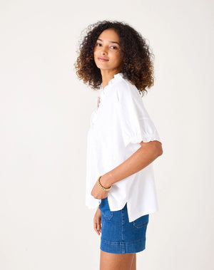 Amelia Ruffle Tee Shirt | Mersea