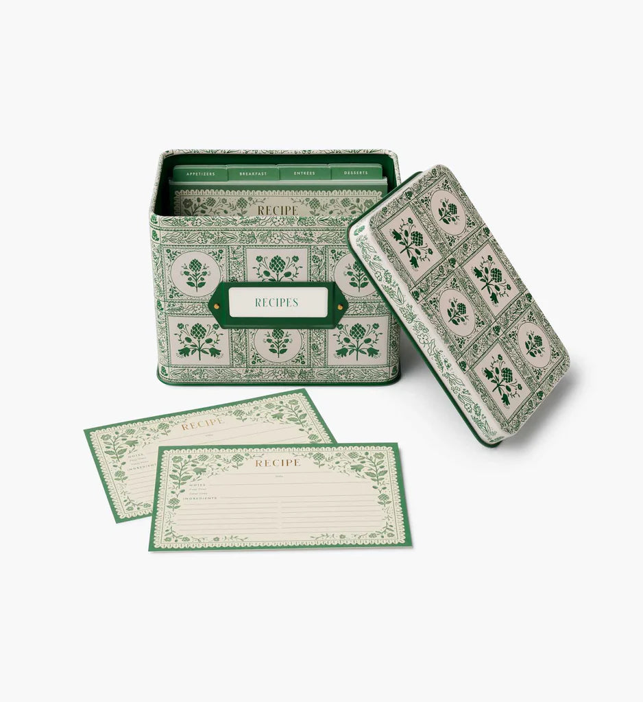 Green Artichoke Recipe Tin | Rifle Paper Co.