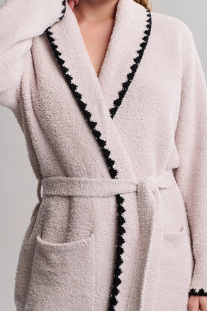 CozyChic Stone Blanket Stitch Robe | Barefoot Dreams