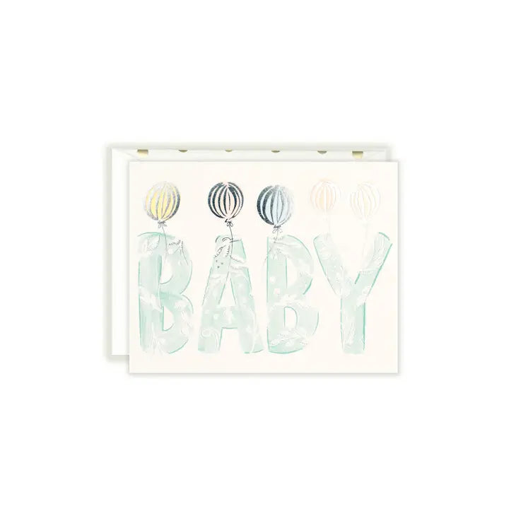 Welcome Baby Balloons Card | The First Snow