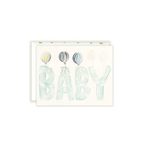 Welcome Baby Balloons Card | The First Snow