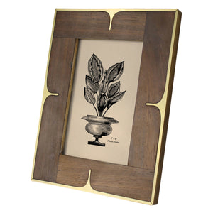 Wood & Brass Inlay Photo Frame