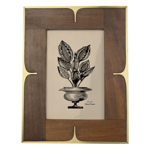 Wood & Brass Inlay Photo Frame