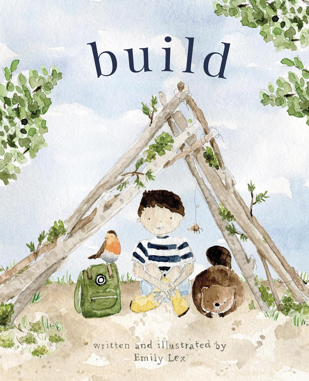Front cover of children's book called Build written and illustrated by Emily Lex. Christian Kids books. 
