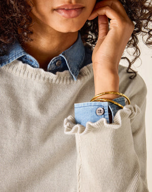 Catalina Ruffle Sweater | MERSEA