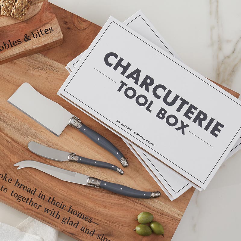 charcuterie tool box set of three knives