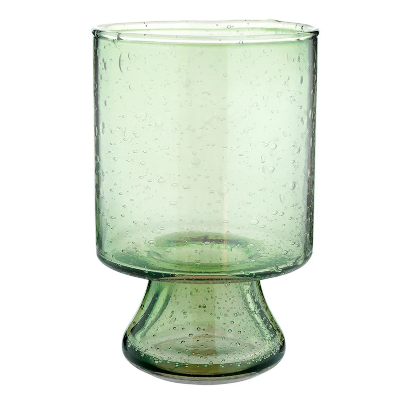 Dark Green Seeded Bar Glasses