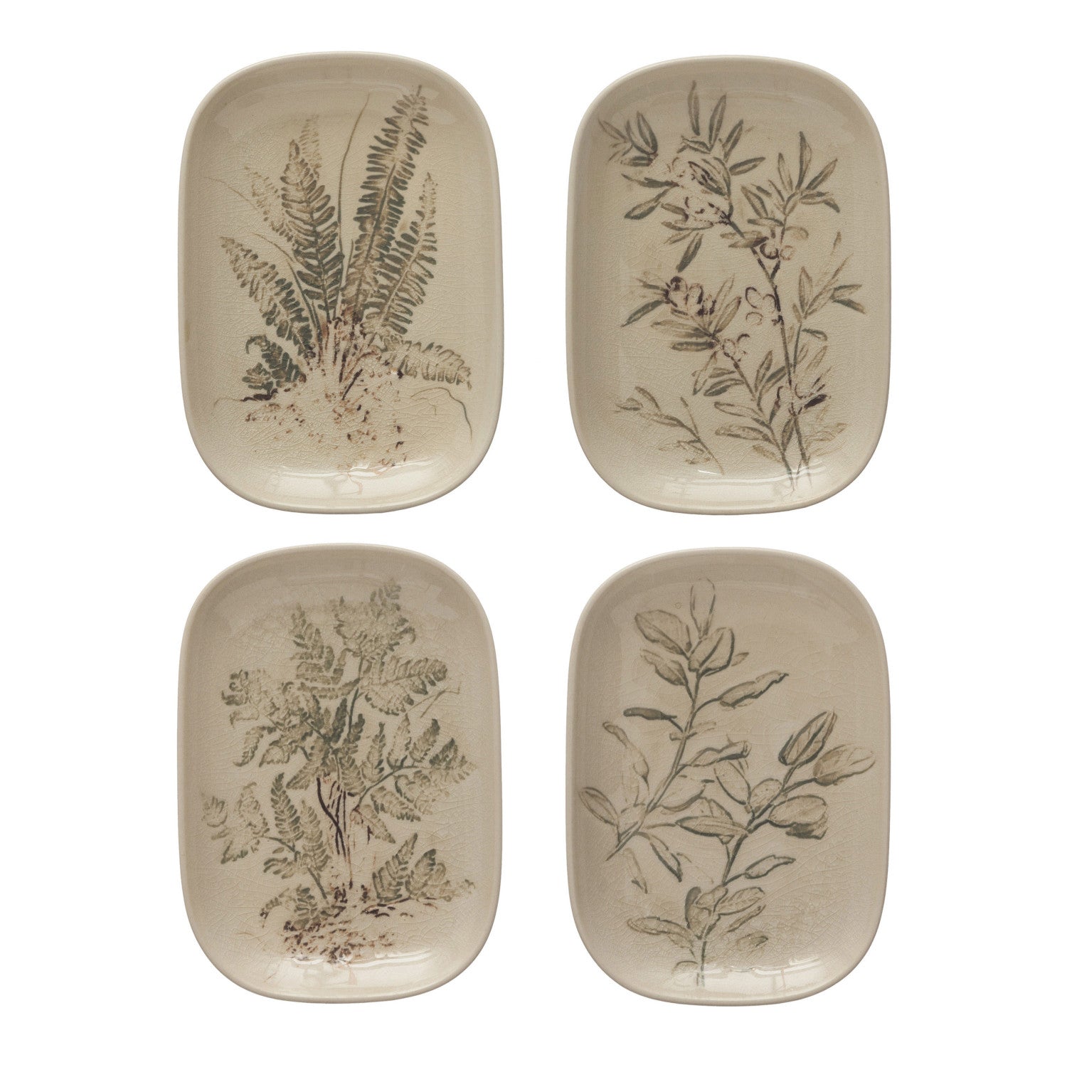 Floral Stoneware Mini Dishes