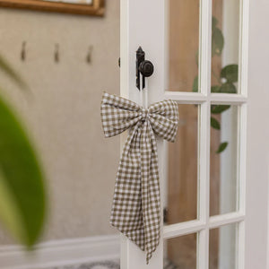Holiday Green Gingham Bow