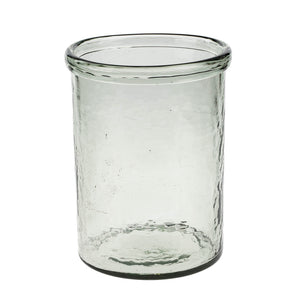 Hammered Glass Hurricane Vase