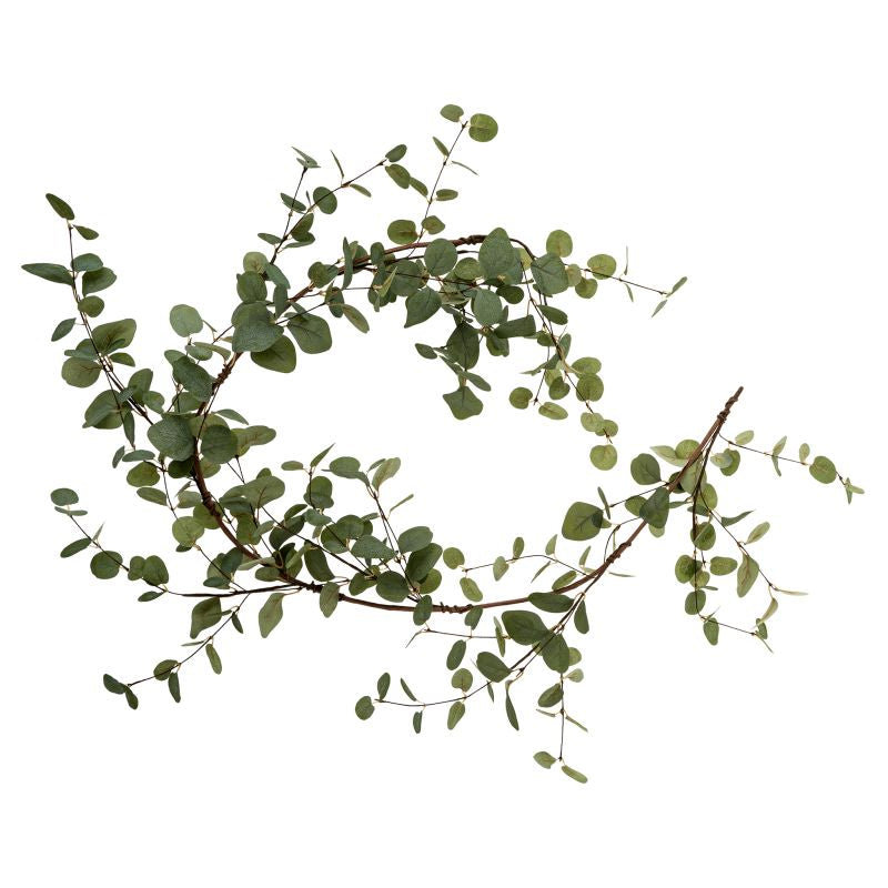 faux green eucalyptus garland 