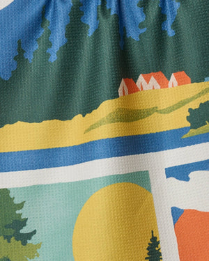 Happy Hiking Tea Towel | Geometry