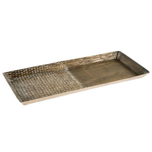 Antique Hammered Aluminum metal tray