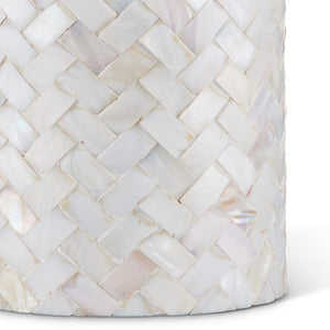 mother of pearl table lamp, merika, currey co., close up of mother of pearl texture