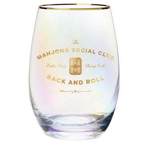 The Mahjong Social Club Wine Glass