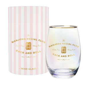 The Mahjong Social Club Wine Glass