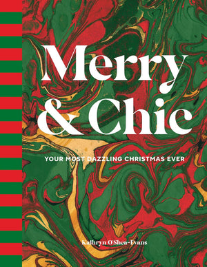 Book cover of 'Merry & Chic' with colorful design and text.