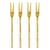 Gold Hammered Mini Forks