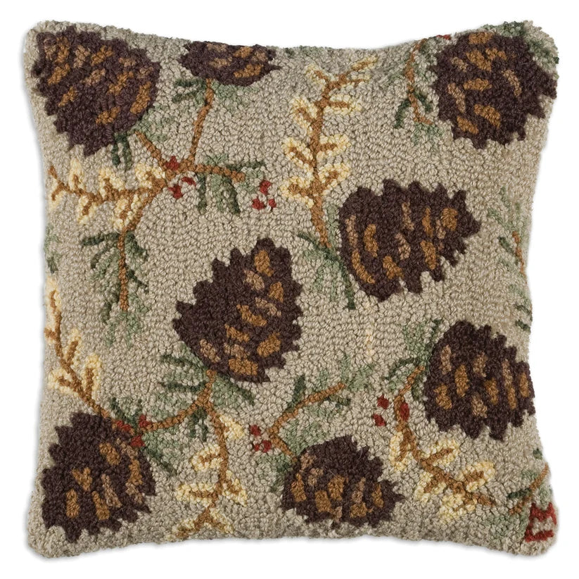 Northwoods Cones Wool Pillow | Chandler 4 Corners