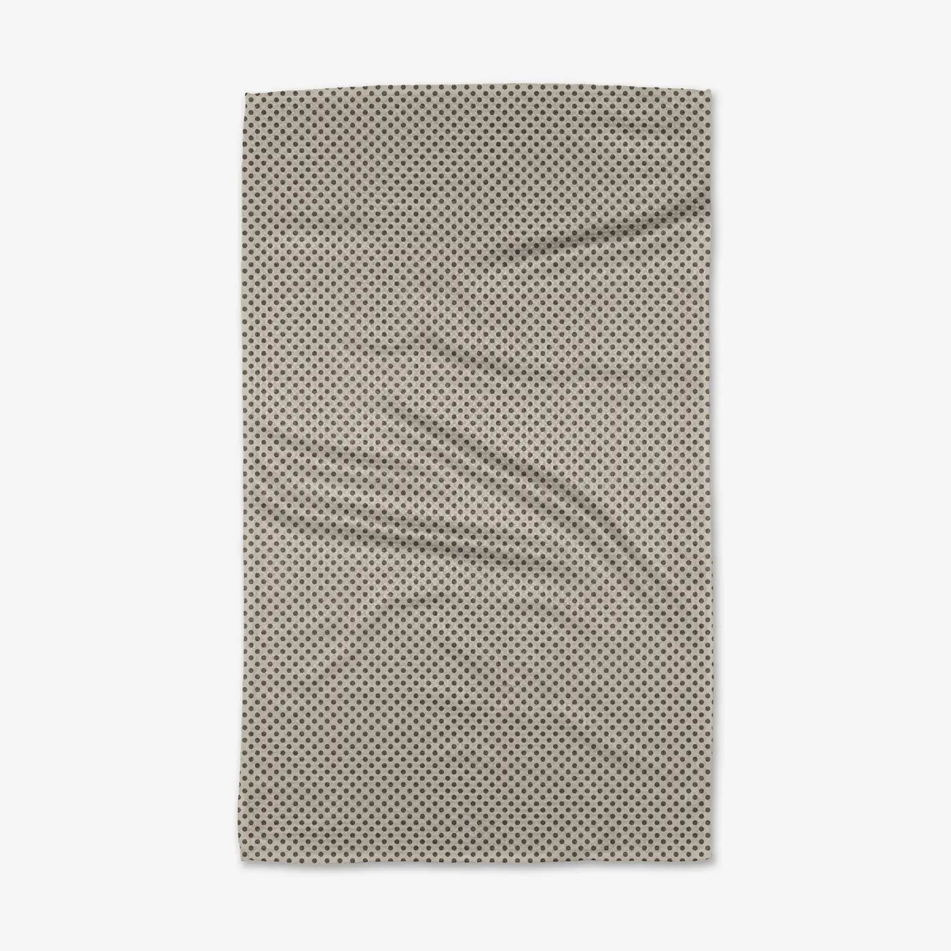 Neutral cream and brown pebble dot patterned tea towel. Geometry House. 
