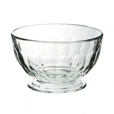 Solid glass bowl with classic ribbed detailing. Made by La Rochere, a French company. 