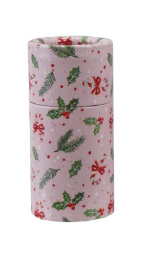 Individual box of holiday safety matches with red and green holly and berries. 