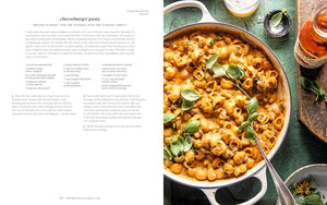 Cheeseburger Pasta recipe from "Quick and Cozy" cookbook written by Tieghan Gerard. Lifestyle cookbook. 