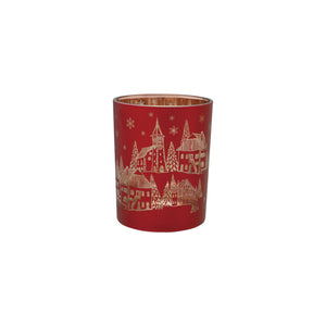 Red Mercury Glass Holiday Candle Votive | Collection