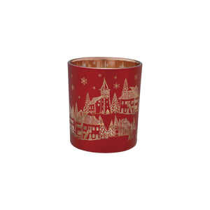 Red Mercury Glass Holiday Candle Votive | Collection