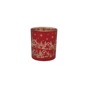 Red Mercury Glass Holiday Candle Votive | Collection