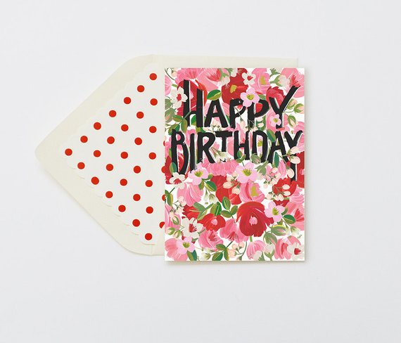 Floral Happy Birthday Card | The First Snow