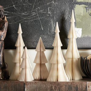 Warm White Paper Trees | Holiday