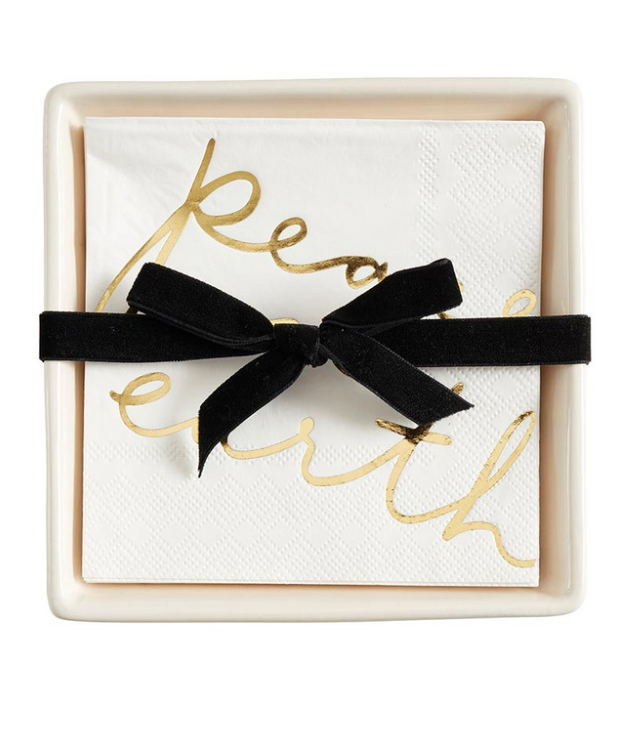 Peace on Earth Napkins with Tray | Holiday
