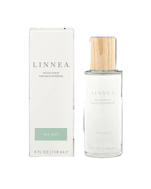 LINNEA room spray in "Sea Salt" with packaging on a white background