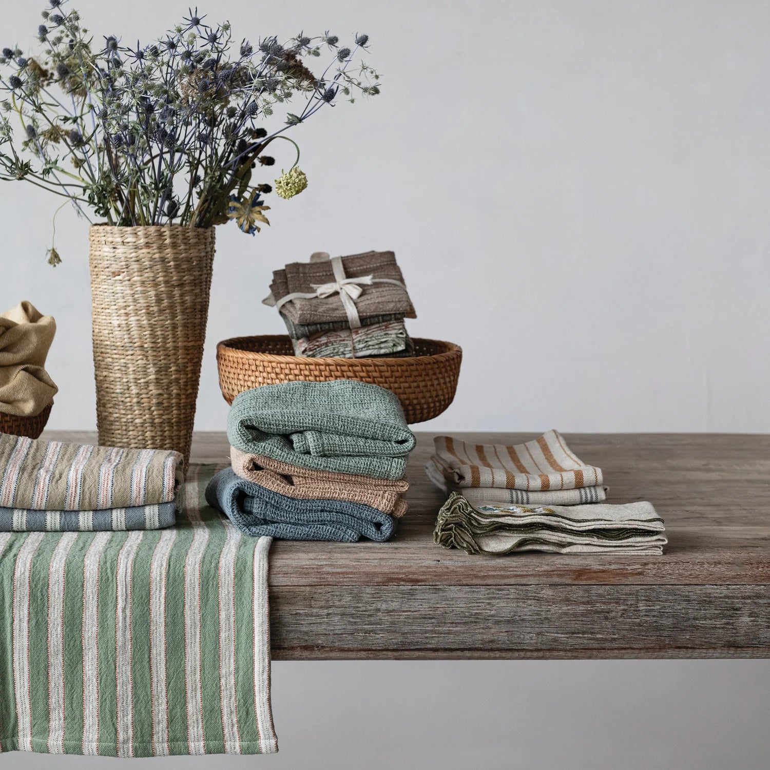 Striped Cotton Kitchen Towels