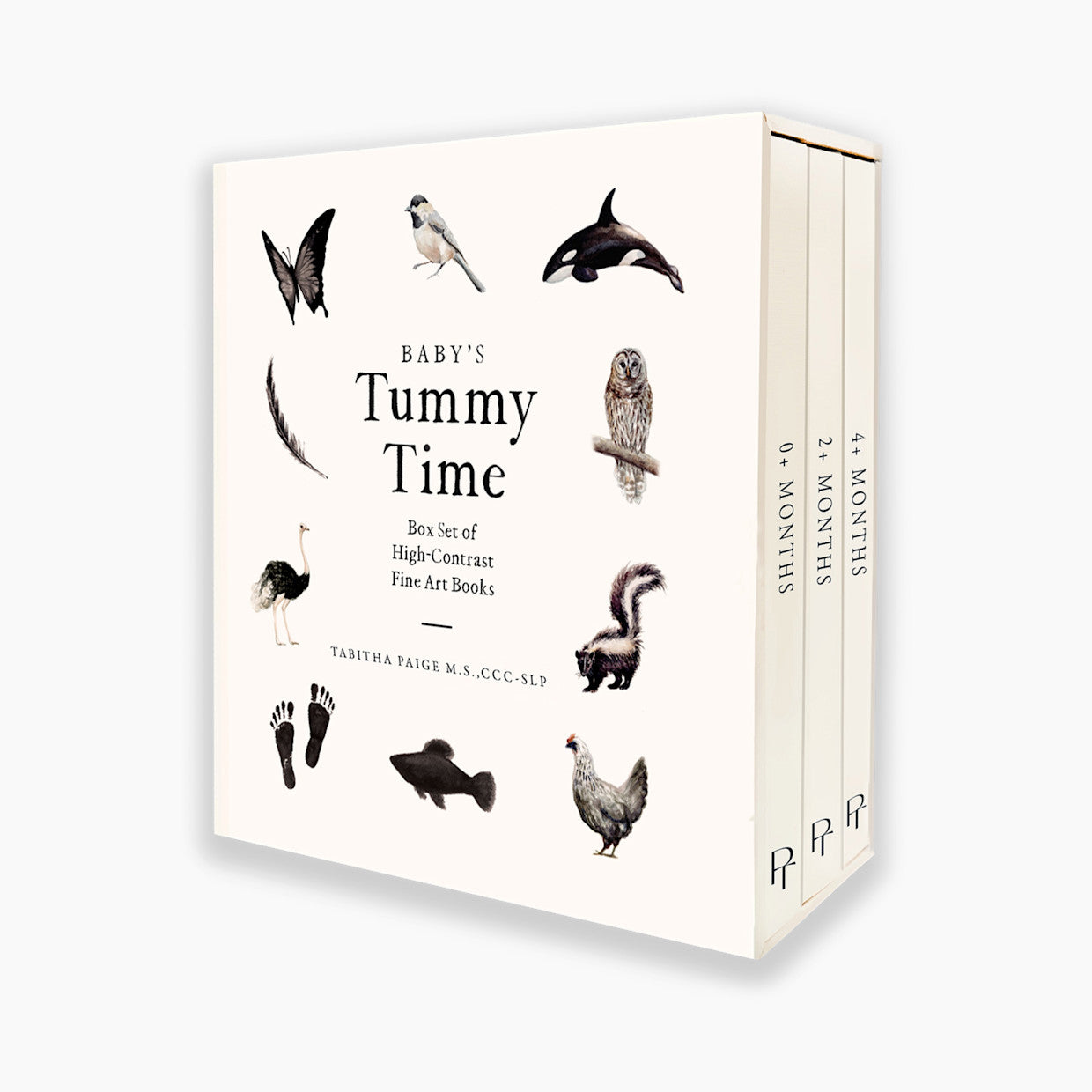 Childrens box book set of high contrast art books. Tabitha Paige. 