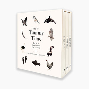 Childrens box book set of high contrast art books. Tabitha Paige. 