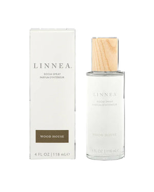 LINNEA Wood House room spray with packaging on a white background