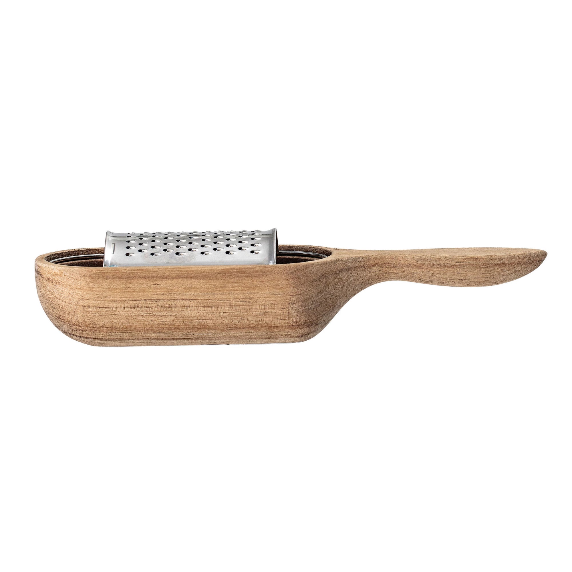 acacia wood and stainless steel cheese grater