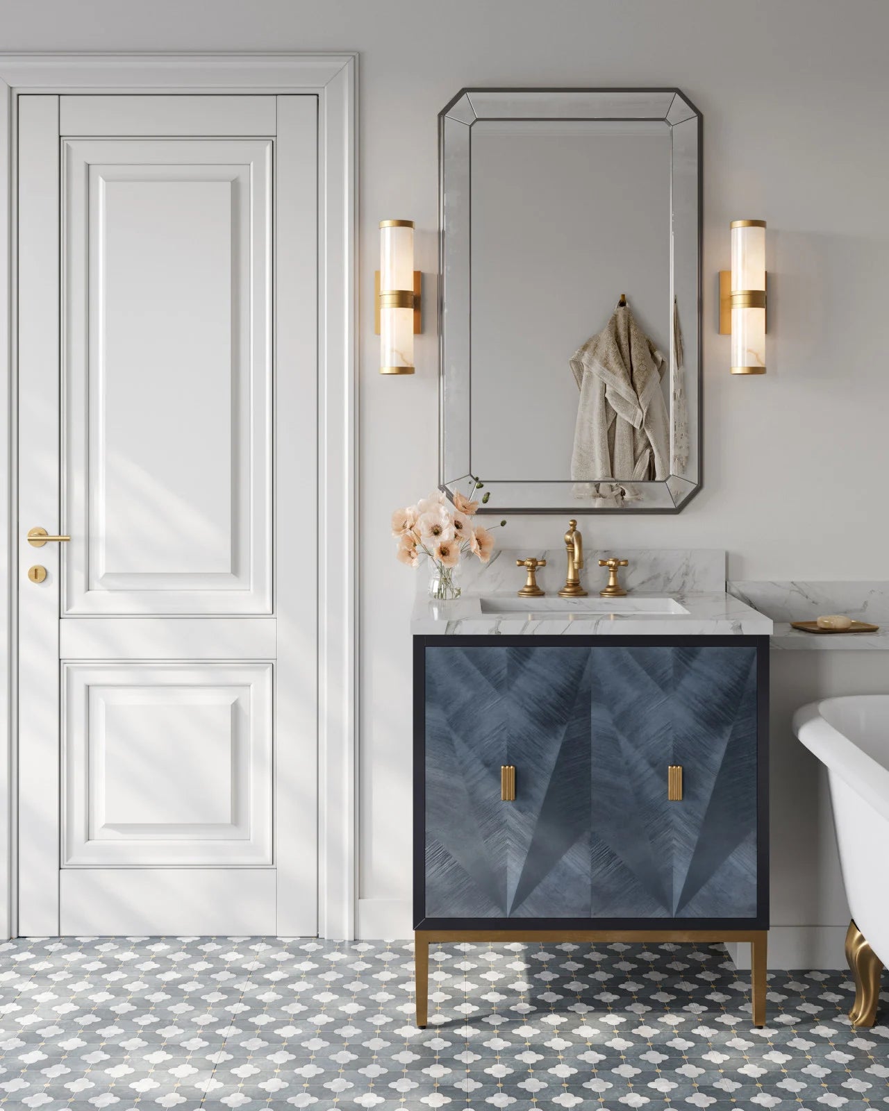 Antiqued Glass Mirror