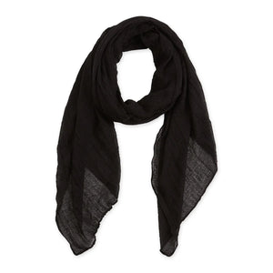 Black scarf on a white background