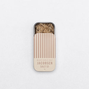 Black Garlic Sea Salt Slide Tin | Jacobsen Salt Co.