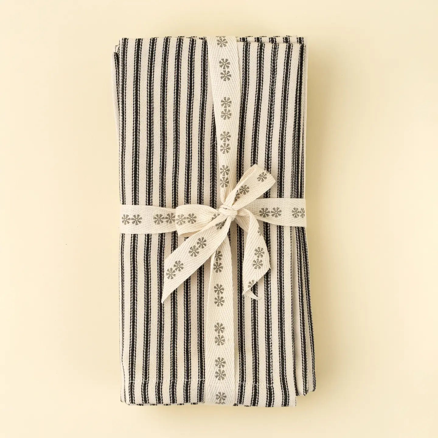 Black Ticking Stripe Napkins